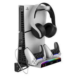 Stand de Perete iPega P5S011 pentru PS5/Slim/Pro cu Stație Încărcare Controllere