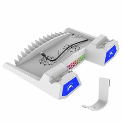 Stand Multifuncțional iPega P5S023 cu Răcire și RGB pentru PS5/Slim/Pro, Alb Stand Multifuncțional iPega P5S023 cu Răcire și RGB pentru PS5/Slim/Pro, Alb