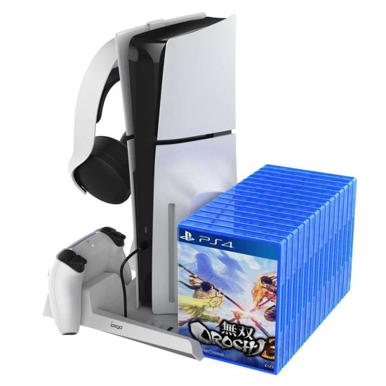 Stand Multifuncțional iPega P5S023 cu Răcire și RGB pentru PS5/Slim/Pro, Alb Stand Multifuncțional iPega P5S023 cu Răcire și RGB pentru PS5/Slim/Pro, Alb (Bakr, PG-P5S023) by www.silkase.ro