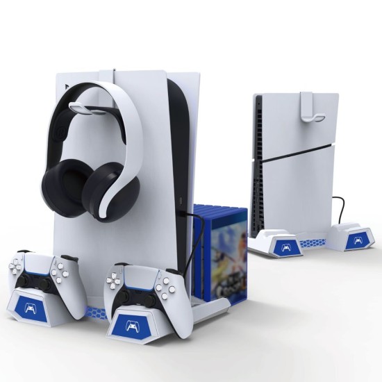 Stand Multifuncțional iPega P5S023 cu Răcire și RGB pentru PS5/Slim/Pro, Alb Stand Multifuncțional iPega P5S023 cu Răcire și RGB pentru PS5/Slim/Pro, Alb (Bakr, PG-P5S023) by www.silkase.ro