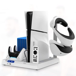 Stand All-in-One iPega P5S028 cu Răcire și RGB pentru PS5/Slim/Pro, Alb Stand All-in-One iPega P5S028 cu Răcire și RGB pentru PS5/Slim/Pro, Alb