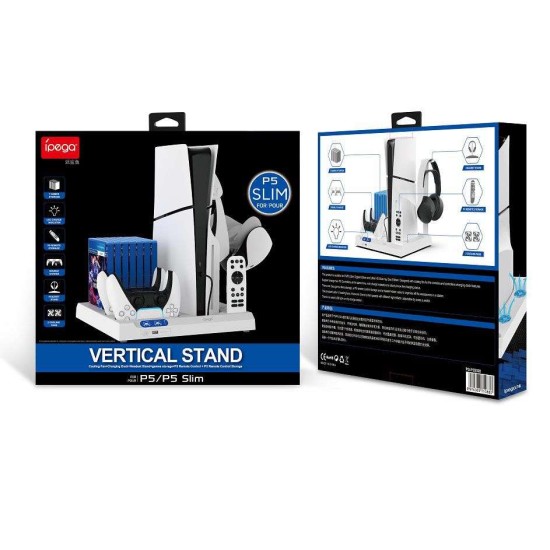 Stand All-in-One iPega P5S028 cu Răcire și RGB pentru PS5/Slim/Pro, Alb Stand All-in-One iPega P5S028 cu Răcire și RGB pentru PS5/Slim/Pro, Alb (Bakr, PG-P5S028) by www.silkase.ro
