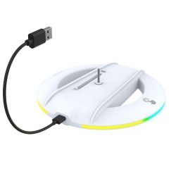 Stand Vertical iPega P5S025S cu RGB pentru PS5 Slim / PS5 Pro, Alb