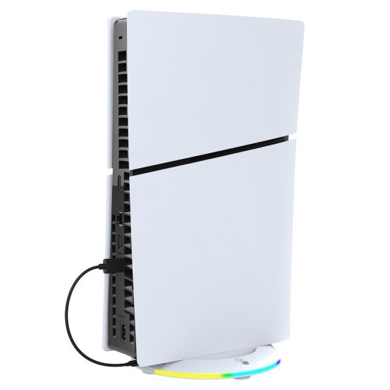 Stand Vertical iPega P5S025S cu RGB pentru PS5 Slim / PS5 Pro, Alb (Bakr, PG-P5S025S) by www.silkase.ro