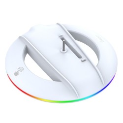 Stand Vertical iPega P5S025S cu RGB pentru PS5 Slim / PS5 Pro, Alb
