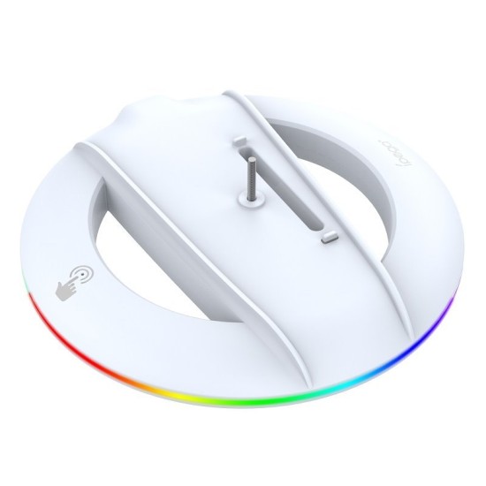 Stand Vertical iPega P5S025S cu RGB pentru PS5 Slim / PS5 Pro, Alb (Bakr, PG-P5S025S) by www.silkase.ro