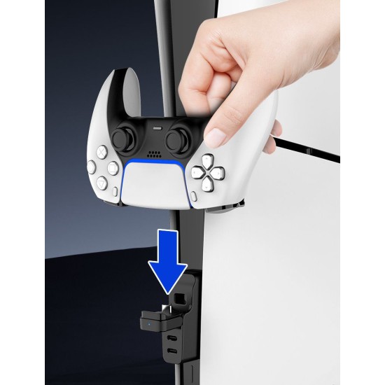 Stație de Încărcare iPega P5S040 pentru Controllere PS5 Slim / PS5 Pro, Neagră (Bakr, PG-P5S040) by www.silkase.ro