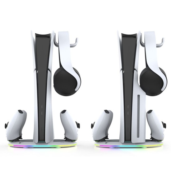 Stand Vertical de Încărcare iPega P5S045 cu RGB pentru PS5 Slim / PS5 Pro, Alb Stand Vertical de Încărcare iPega P5S045 cu RGB pentru PS5 Slim / PS5 Pro, Alb (Bakr, PG-P5S045) by www.silkase.ro