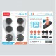 Set 6 Protecții Silicon (Thumb Grips) iPega SW2026B pentru Joy-Con Nintendo Switch 2, Negre (Bakr, PG-SW2026B) by www.silkase.ro