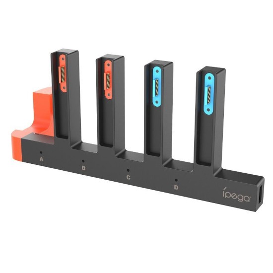 Stație de Încărcare iPega SW2185 pentru Joy-Con Nintendo Switch 2, Neagră (Bakr, PG-SW2185) by www.silkase.ro