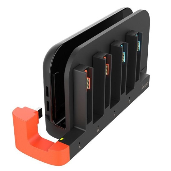 Stație de Încărcare iPega SW2185 pentru Joy-Con Nintendo Switch 2, Neagră (Bakr, PG-SW2185) by www.silkase.ro