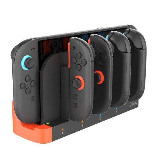 Stație de Încărcare iPega SW2185 pentru Joy-Con Nintendo Switch 2, Neagră (Bakr, PG-SW2185) by www.silkase.ro