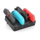 Stație de Încărcare iPega SW2081 pentru Joy-Con Nintendo Switch 1 / 2, Neagră (Bakr, PW-SW2081) by www.silkase.ro