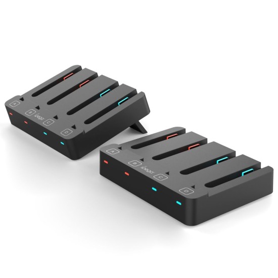 Stație de Încărcare iPega SW2081 pentru Joy-Con Nintendo Switch 1 / 2, Neagră (Bakr, PW-SW2081) by www.silkase.ro