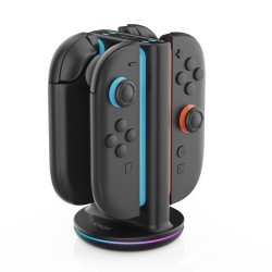 Stație de Încărcare iPega SW2051 cu RGB pentru Joy-Con Nintendo Switch 2, Neagră