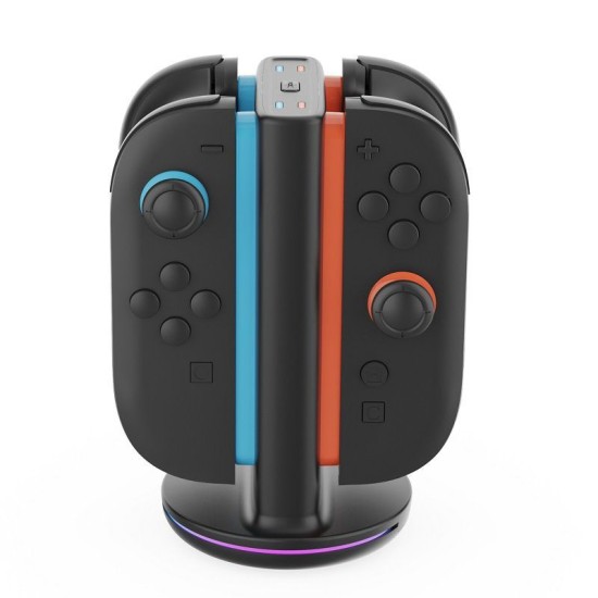 Stație de Încărcare iPega SW2051 cu RGB pentru Joy-Con Nintendo Switch 2, Neagră (Bakr, PG-SW2051) by www.silkase.ro