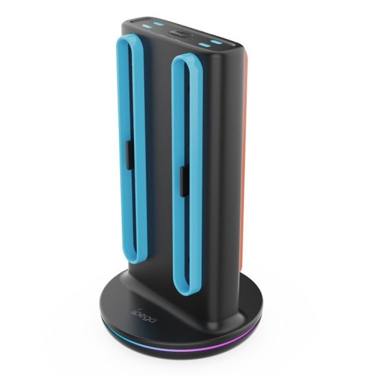 Stație de Încărcare iPega SW2051 cu RGB pentru Joy-Con Nintendo Switch 2, Neagră (Bakr, PG-SW2051) by www.silkase.ro