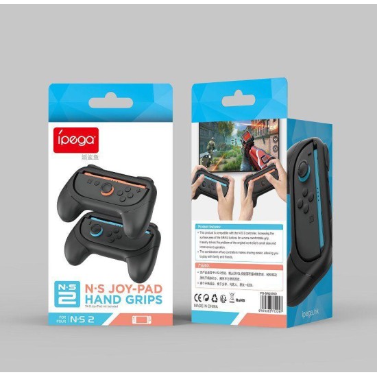 Grip Încărcare iPega SW2055D pentru Joy-Con Nintendo Switch 2, Negru (Bakr, PG-SW2055D) by www.silkase.ro