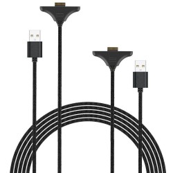 Set 2 Cabluri Încărcare iPega SW2119A (3m) pentru Joy-Con Nintendo Switch 2, Roșu/Albastru