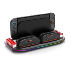 Stand Multifuncțional iPega SW2210 cu Încărcare și RGB pentru Nintendo Switch 2, Negru