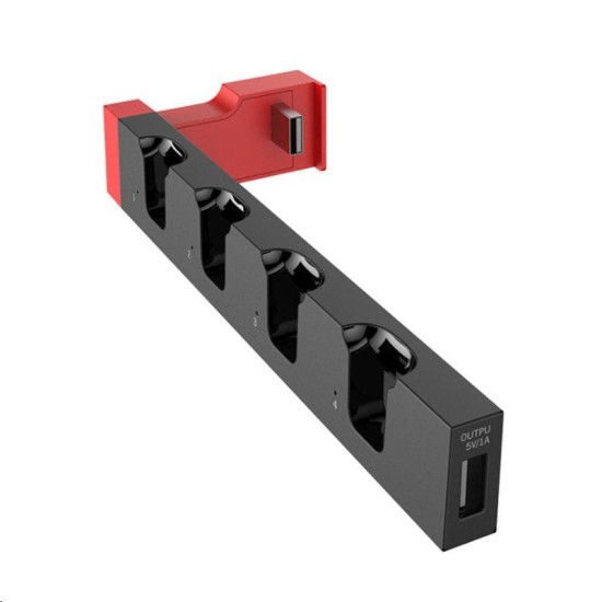 Stație de Încărcare iPega 9186 pentru N-Switch și Joy-Con, Negru/Roșu (Bakr, PG-9186) by www.silkase.ro