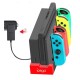 Stație de Încărcare iPega 9186 pentru N-Switch și Joy-Con, Negru/Roșu (Bakr, PG-9186) by www.silkase.ro