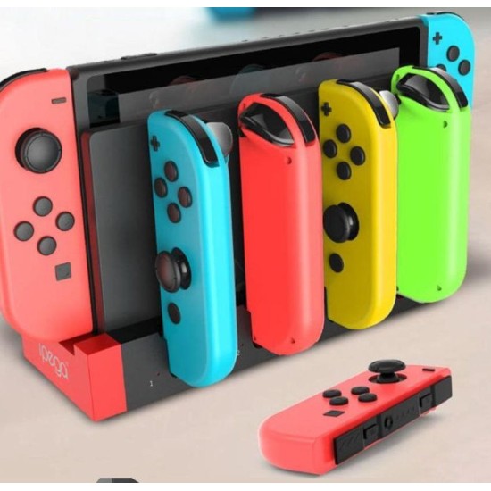 Stație de Încărcare iPega 9186 pentru N-Switch și Joy-Con, Negru/Roșu (Bakr, PG-9186) by www.silkase.ro