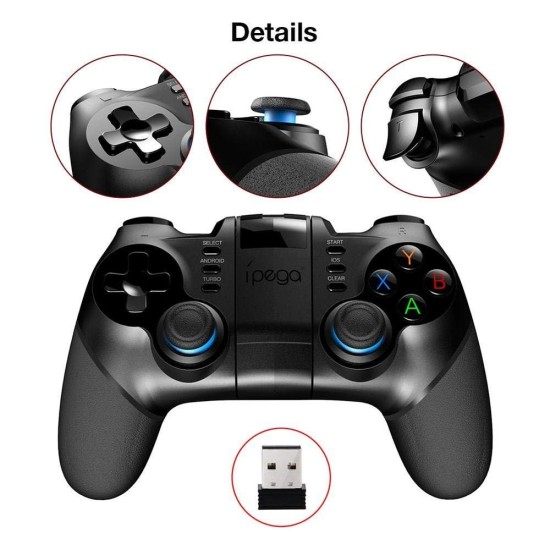 Gamepad Wireless iPega 9156, Bluetooth 2.4GHz, Compatibil Fortnite, Android, iOS, PS3, PC, Android TV, N-Switch Gamepad Wireless iPega 9156, Bluetooth 2.4GHz, Compatibil Fortnite, Android, iOS, PS3, PC, Android TV, N-Switch (Cabluri Telefon, PG-9156) by www.silkase.ro