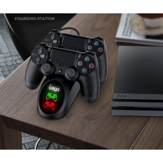 Stație de Încărcare Dublă iPega 9180 pentru Gamepad PS4 Stație de Încărcare Dublă iPega 9180 pentru Gamepad PS4 (Bakr, PG-9180) by www.silkase.ro