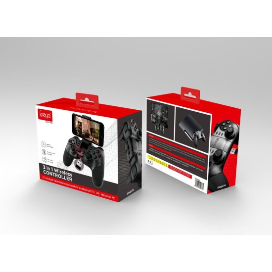 Gamepad iPega 9076 2.4GHz Bluetooth pentru Android/iOS/PS3/PS4/PC/TV (Bakr, PG-9076) by www.silkase.ro