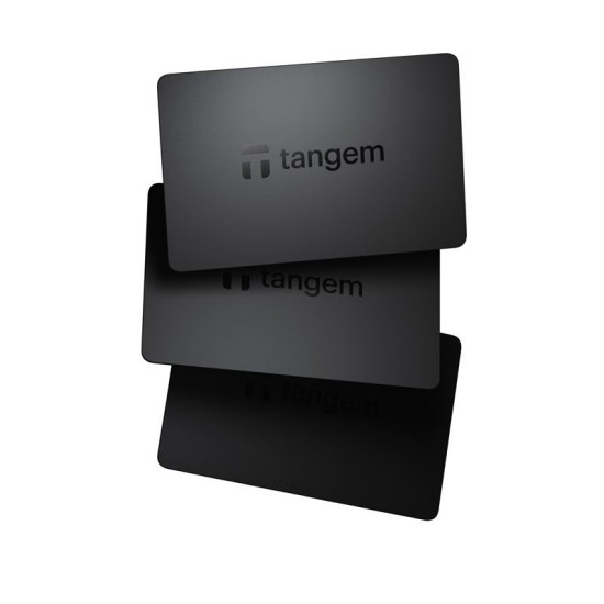 Portofel hardware crypto Tangem Wallet - set 3 carduri (Crypto Wallet, TG128X3-B) by www.silkase.ro
