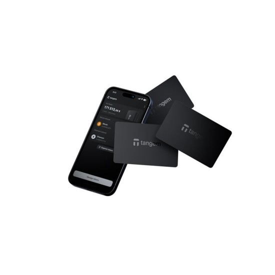 Portofel hardware crypto Tangem Wallet - set 3 carduri (Crypto Wallet, TG128X3-B) by www.silkase.ro