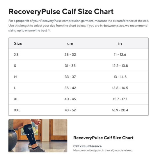 Manseta de compresie si vibratii pentru gamba Therabody RecoveryPulse - Marimea XS (Diverse accesorii, TB02784-01) by www.silkase.ro