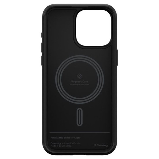 Husa Caseology Parallax MagSafe compatibila cu iPhone 15 Pro Max Matte Black (CASEOLOGY, iPhone 15 Pro Max) by www.silkase.ro Husa Caseology Parallax MagSafe compatibila cu iPhone 15 Pro Max Matte Black (iPhone 15 Pro Max, ACS06614) by www.silkase.ro