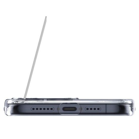 Husa telefon, Spigen, TPU, KickStand, Compatibila MagSafe, Transparent-Alb, pentru iPhone 15 Pro (iPhone 15 Pro, ACS06757) by www.silkase.ro