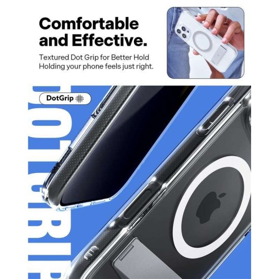 Husa Caseology Capella MagSafe Kickstand compatibila cu iPhone 16 Pro Max White (iPhone 16 Pro Max, ACS08054) by www.silkase.ro