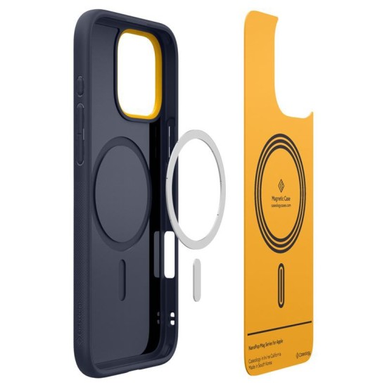Husa Spigen Caseology Nano Pop Mag pentru iPhone 16 Pro, albastru marin si galben (iPhone 15 Pro, ACS08172) by www.silkase.ro