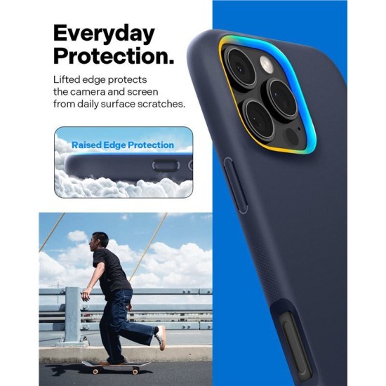 Husa Spigen Caseology Nano Pop Mag pentru iPhone 16 Pro, albastru marin si galben (iPhone 15 Pro, ACS08172) by www.silkase.ro