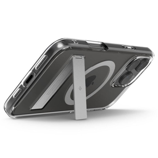 Husa Caseology Capella MagSafe Kickstand compatibila cu iPhone 16 Pro Gray (iPhone 15 Pro, ACS08185) by www.silkase.ro
