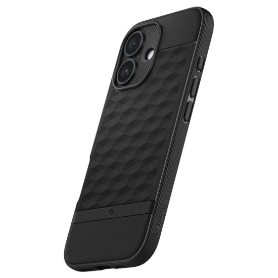 Husa Spigen Caseology Parallax MagSafe pentru Apple iPhone 16, negru mat (iPhone 16, ACS08232) by www.silkase.ro