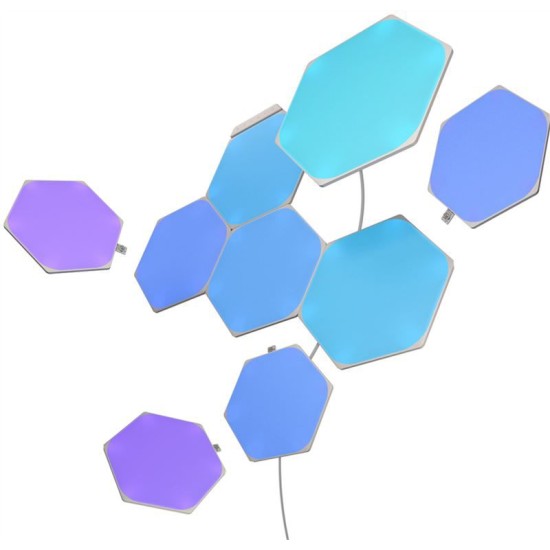 Kit de pornire 9 panouri hexagonale Nanoleaf Shapes (Diverse accesorii, NL42-0002HX-9PK) by www.silkase.ro