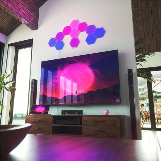 Kit de pornire 15 panouri hexagonale Nanoleaf Shapes (Diverse accesorii, NL42-6002HX-15PK) by www.silkase.ro