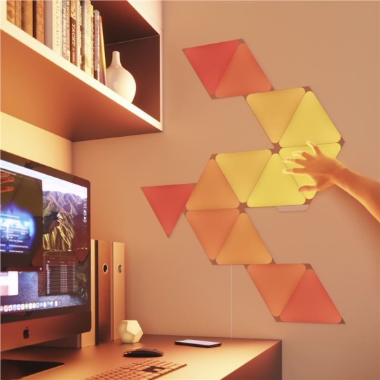 Pachet de expansiune 3 panouri triunghiulare Nanoleaf Shapes (Diverse accesorii, NL47-0001TW-3PK) by www.silkase.ro