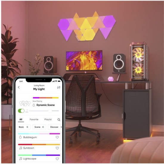 Pachet de expansiune 3 panouri triunghiulare Nanoleaf Shapes (Diverse accesorii, NL47-0001TW-3PK) by www.silkase.ro