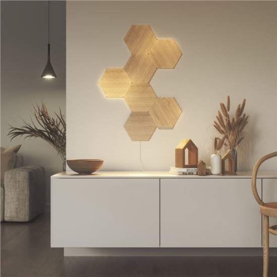 Kit de pornire 7 panouri luminoase Nanoleaf Elements Hexagons (Nanoleaf, Ingredi) by www.silkase.ro Kit de pornire 7 panouri luminoase Nanoleaf Elements Hexagons (Diverse accesorii, NL52-K-7002HB-7PK) by www.silkase.ro