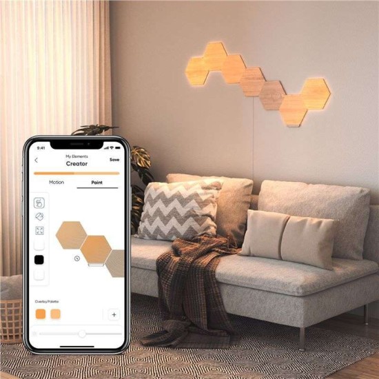 Kit de pornire 7 panouri luminoase Nanoleaf Elements Hexagons (Nanoleaf, Ingredi) by www.silkase.ro Kit de pornire 7 panouri luminoase Nanoleaf Elements Hexagons (Diverse accesorii, NL52-K-7002HB-7PK) by www.silkase.ro