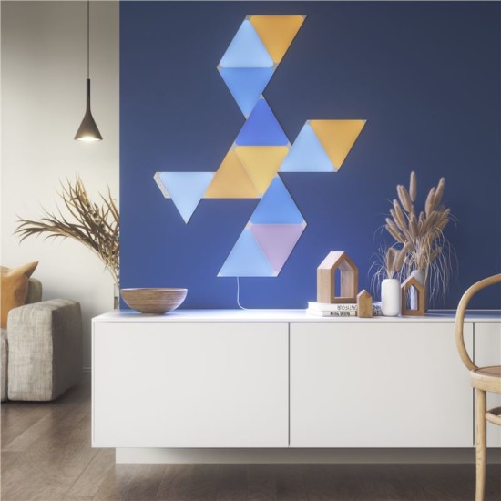 Kit de pornire 9 panouri triunghiulare Nanoleaf Shapes (Nanoleaf, Ingredi) by www.silkase.ro Kit de pornire 9 panouri triunghiulare Nanoleaf Shapes (Diverse accesorii, NL47-0002TW-9PK) by www.silkase.ro
