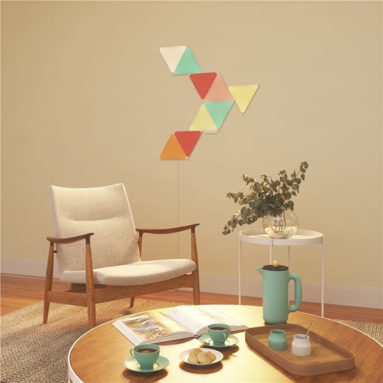 Kit de pornire 9 panouri triunghiulare Nanoleaf Shapes (Nanoleaf, Ingredi) by www.silkase.ro Kit de pornire 9 panouri triunghiulare Nanoleaf Shapes (Diverse accesorii, NL47-0002TW-9PK) by www.silkase.ro