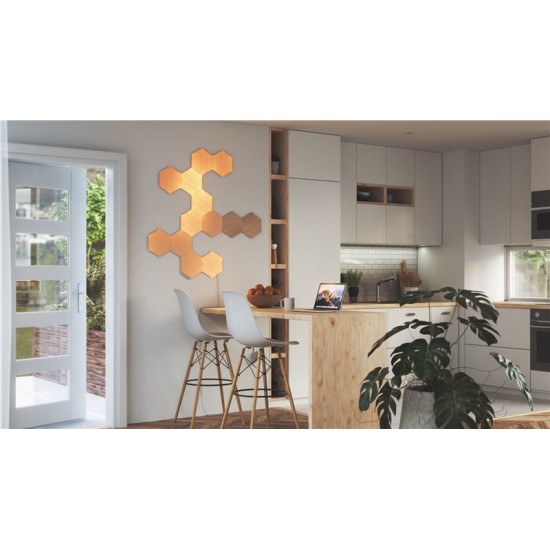 Kit de pornire 13 panouri luminoase Nanoleaf Elements Hexagons (Diverse accesorii, NL52-K-3002HB-13PK) by www.silkase.ro