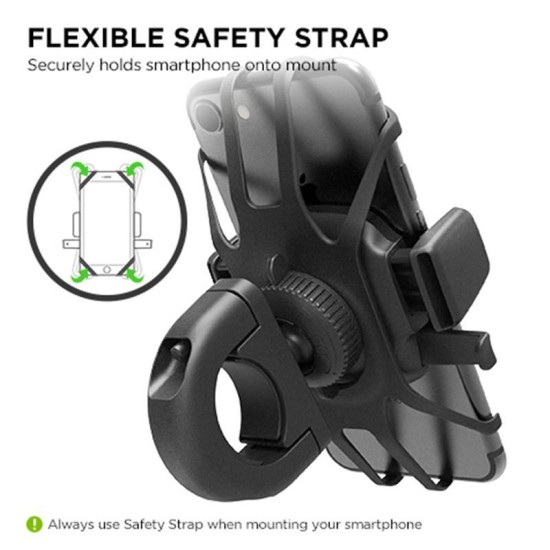 Suport telefon pentru biciclete, iOttie Easy One Touch 4, Negru (Suport bicicleta, HLBKIO105) by www.silkase.ro